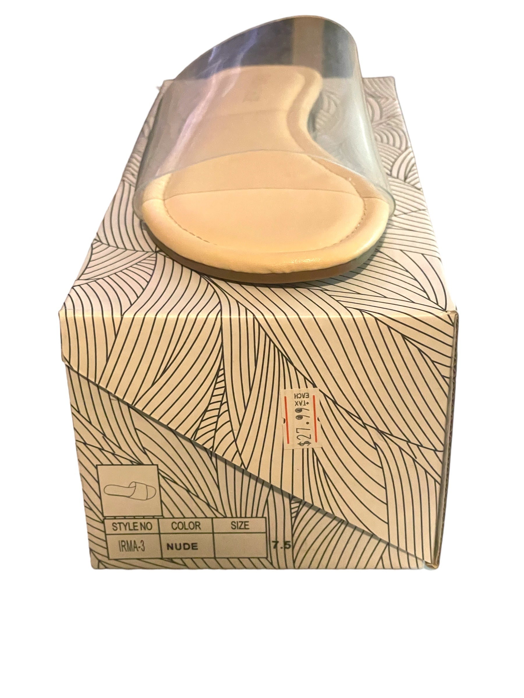 Chase + Chloe Transparent Slides IRMA-3 Nude
