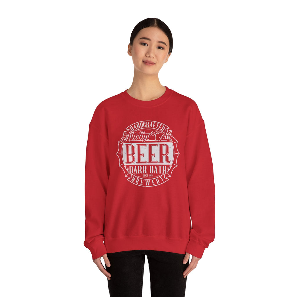 Handcrafted and Always Cold Beer Crewneck Sweatshirt