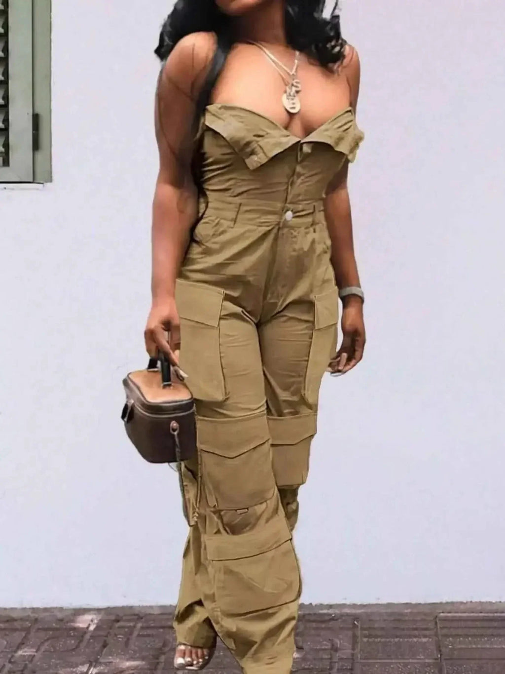 Tube Snap Down : Cargo Jumpsuit