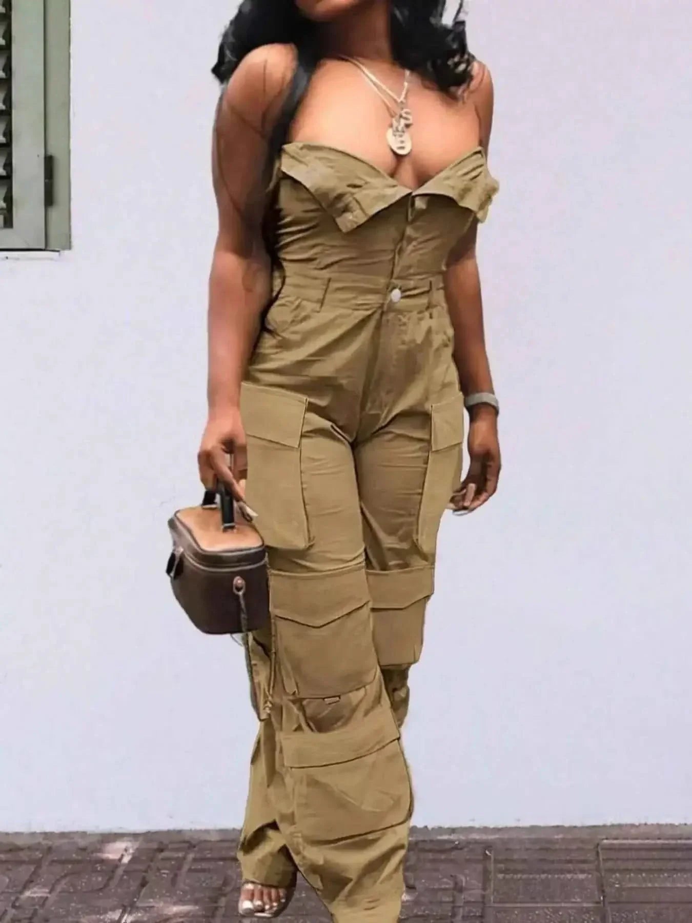 Tube Snap Down : Cargo Jumpsuit