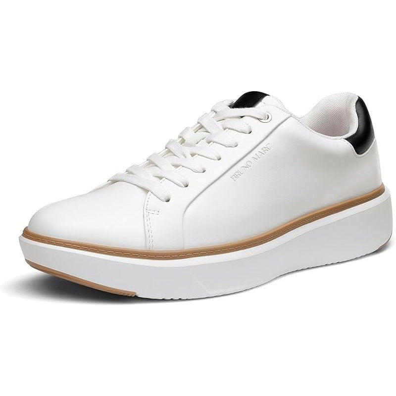 Bruno Marc Mens Size 11 White WaveFlex CoreNeat Dress Sneakers Casual Shoes