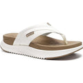 Oncai Womens Size 6 White Tan Orthopedic Arch Support Flip Flop Sandal Shoes