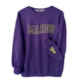 MARGS ♡ purple printed sweatshirt with on the rocks with salt cuff