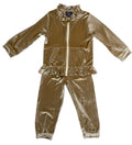 Toddler Girl's Velvet Tracksuit