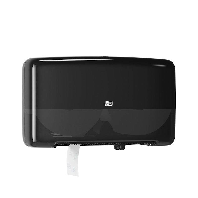Tork Twin Mini Jumbo Toilet Paper Roll Dispenser Black T2 - 5555290 (QTY:1)