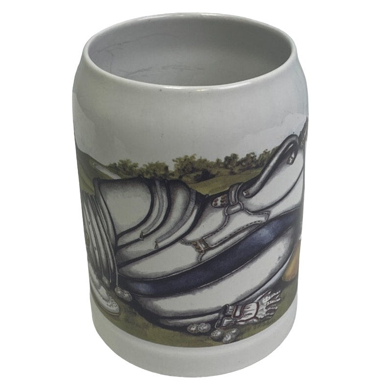 Vintage Old-Fashioned Golf Ball Club Shoes 20oz Ceramic Stein Coffee Mug