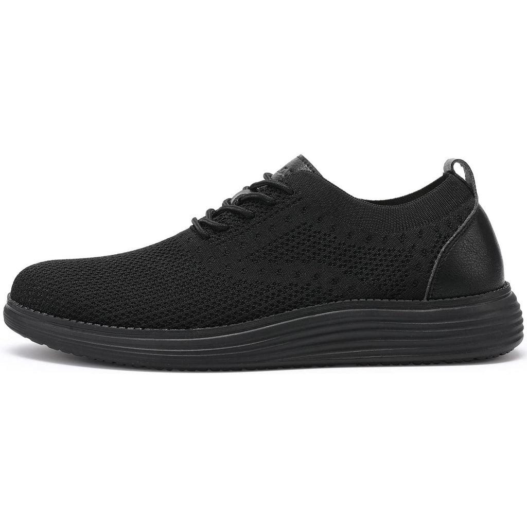 Vilocy Mens Size 10 Black Fabric Lace Up Casual Sneaker Oxford Comfort Shoes