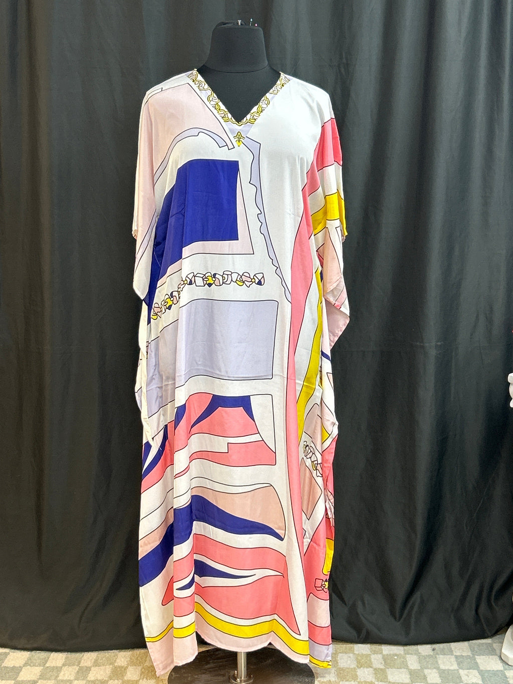 Printed kaftan dress