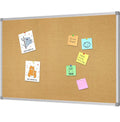 Lockways Cork Board Bulletin Board, Double Sided Corkboard 36" x 24", Wall-Mounted Aluminum Framed Message Presentation Notice Board 3 x 2