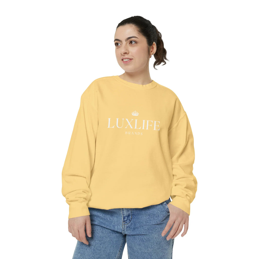 Luxlife Brands Garment-Dyed Sweatshirt