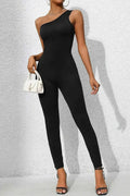 Perfee One Shoulder : Sleeveless Jumpsuit
