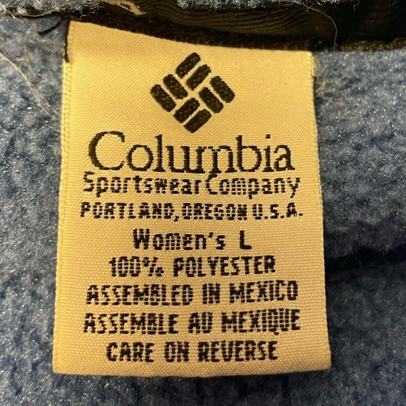 Columbia Womens Large Sleeveless 100% Polyester Full Zip Fleece Vest W Pockets