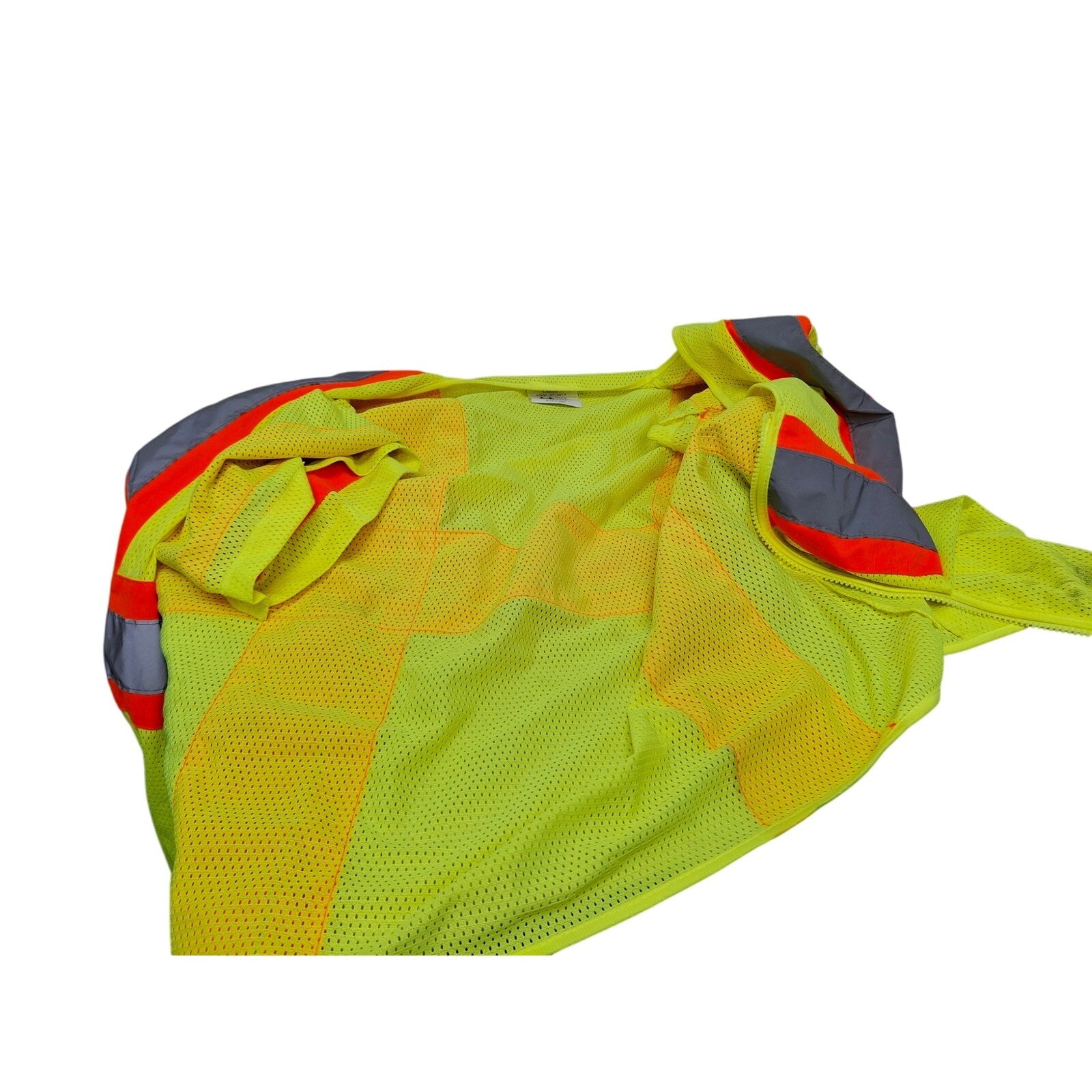 Lot of 6 Construction Workers Hard Hats Safety Helmets w Large Reflective Vest
