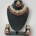 Maroon necklace set