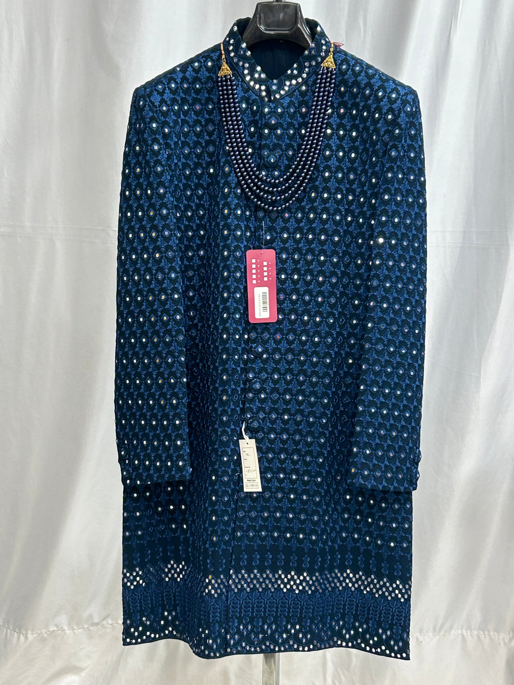 Navy Blue sherwani set/ Mens kurta