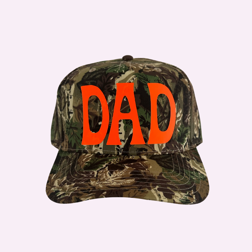 CAMO DAD ♡ printed trucker hat