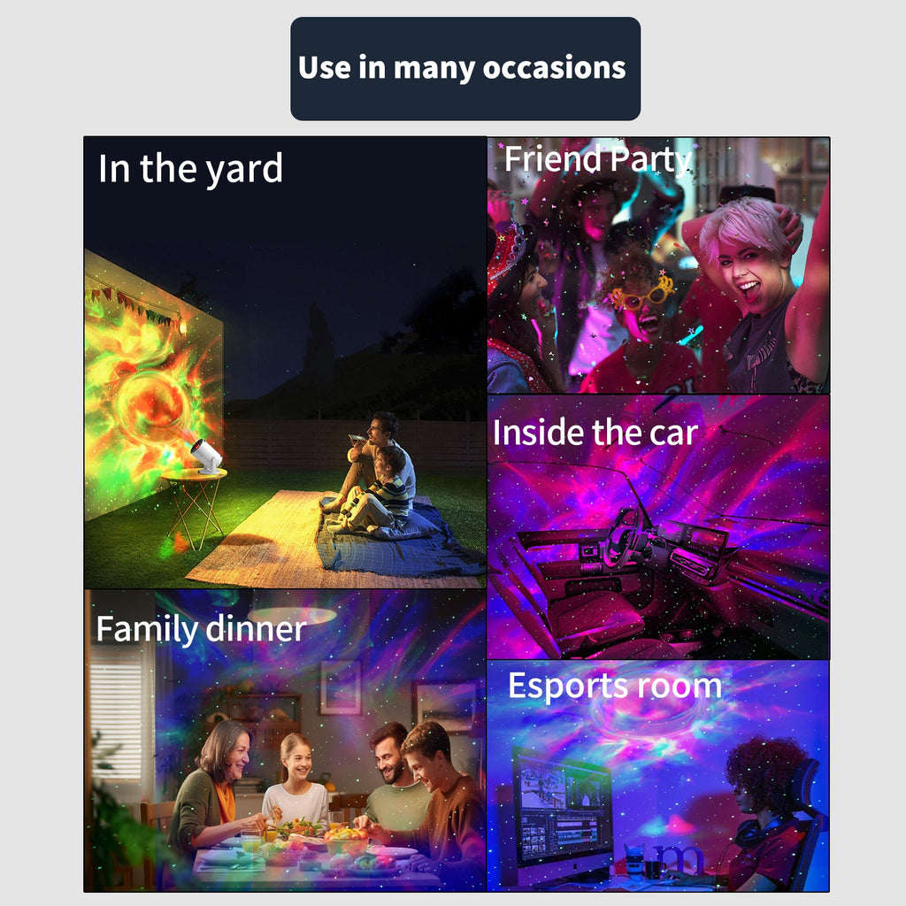 Galaxy Projector for Bedroom, Home Planetarium Astral Light Projector with Solar System & Constellation, Space Ceiling Starry Sky Night Light Projector with White Noise for Kids Adult Christmas Gift