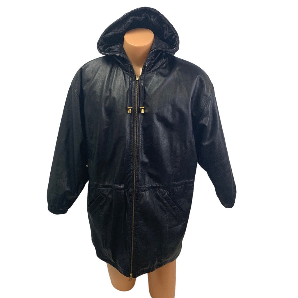 Wilsons 100% Real Leather Mens Large Thinsulate Quilted Interior Leather Coat