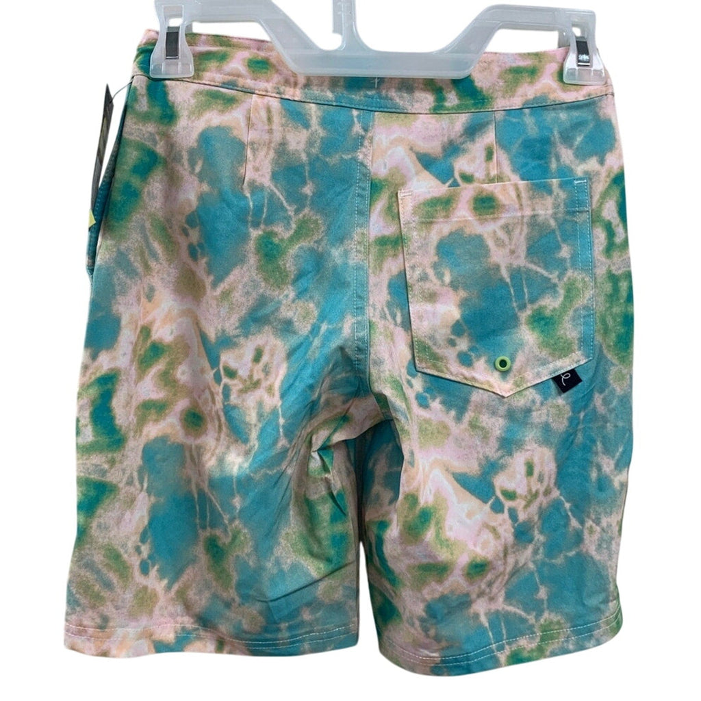 NWT New Art Class Boys Size 4 Lined Pastel Tie Dye UPF 50+ Swim Swimming Trunks