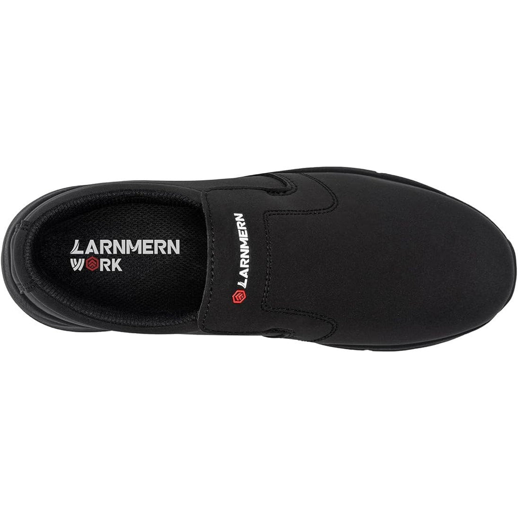 New Larnmern Mens Size 12 Black Faux Leather Non Slip Slide On Waterproof Shoes