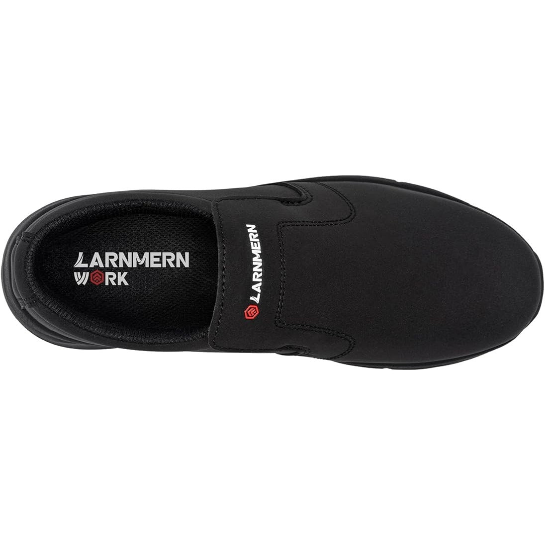 New Larnmern Mens Size 12 Black Faux Leather Non Slip Slide On Waterproof Shoes