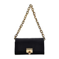 The Chain Reaction - Retro Underarm Bag with Gold-Tone Chain Strap