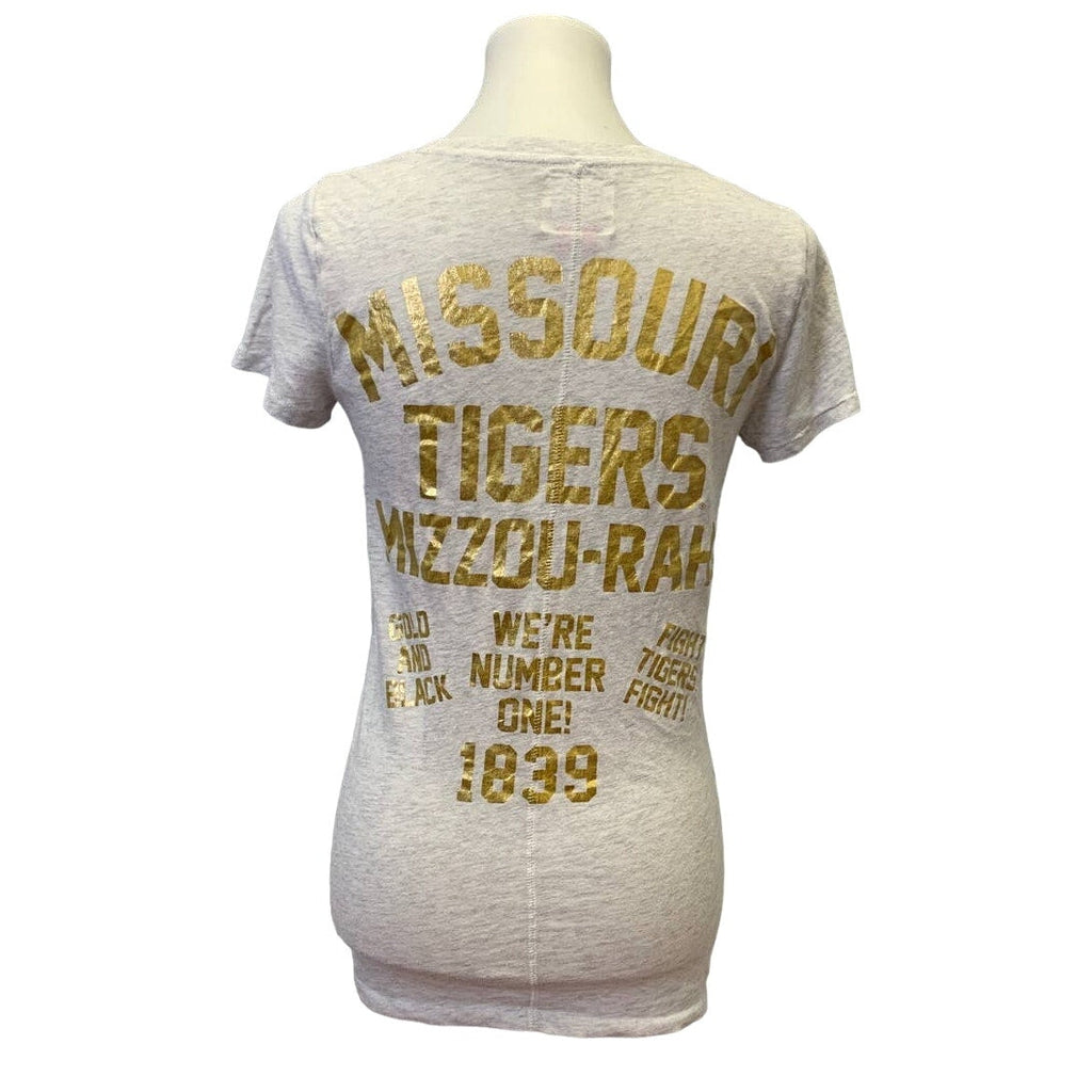 Mizzou Columbia Tigers Womens Medium Pink 5th & Ocean V-Neck Cotton Blend Tee