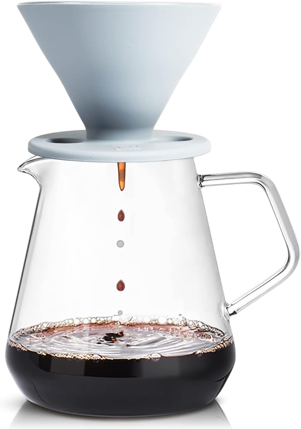 The Original Javaflex Premium Foldable Silicone Pour over Coffee Maker and Storage Pouch. Uses #2 V60 Cone Coffee Filters
