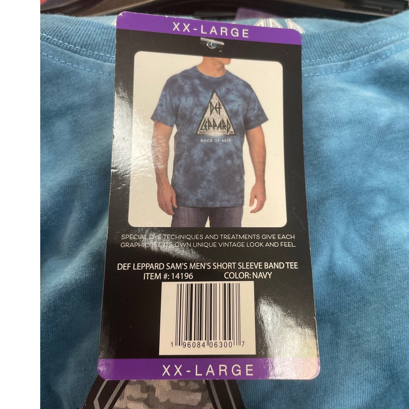 New Def Leppard Mens XXL Short Sleeve Tie Dye Rock of Ages PolyCotton Tee Shirt