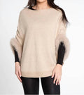 Knit Cashmere & Fox Fur Poncho