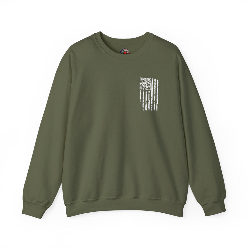 American Flag QR Code Crewneck Sweatshirt