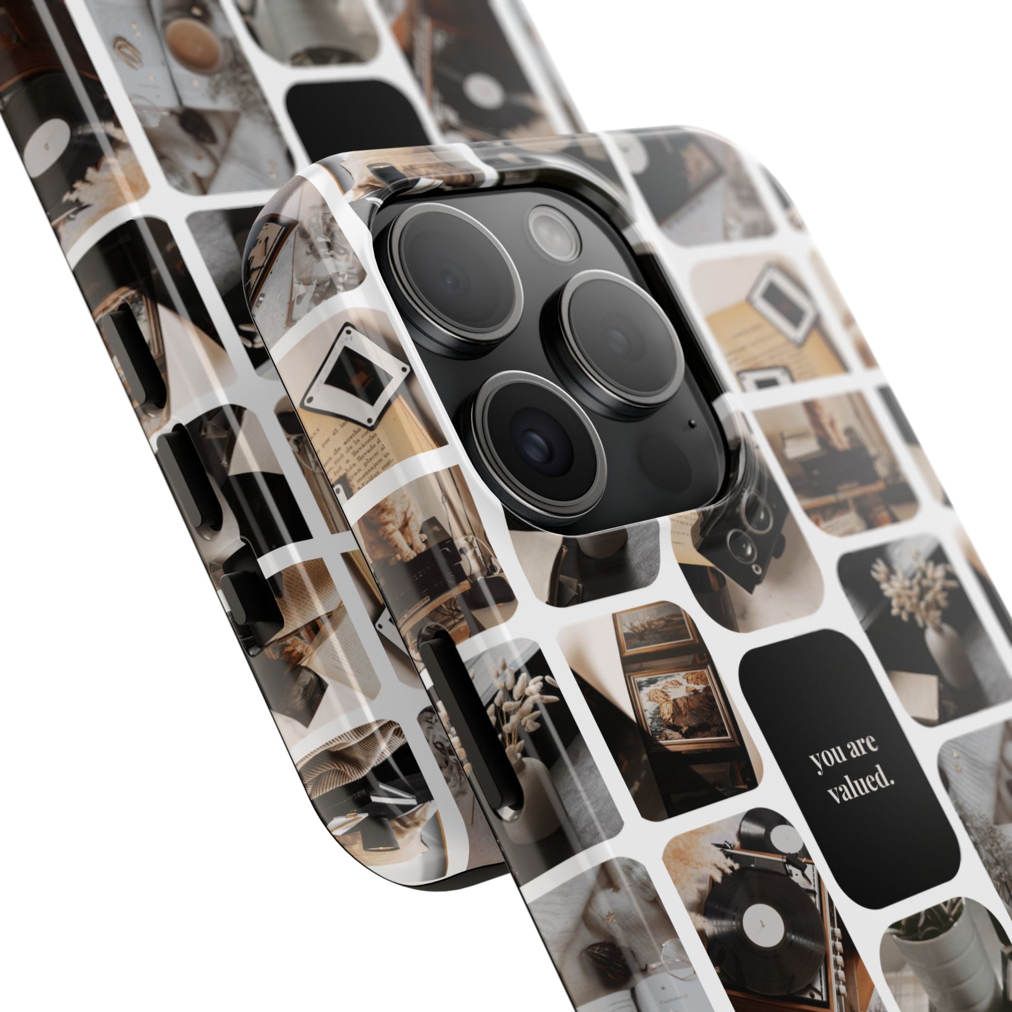 Retro Collage Phone Case - You Are Valued, Durable Protection for Your Device, Thoughtful Gift for Friends & Family, Perfect for Any [...]