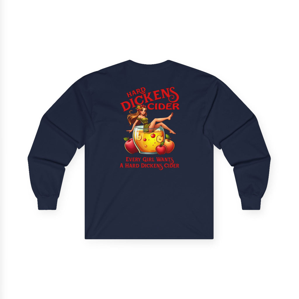 Hard Dickens Cider Front/Back Long Sleeve Tee