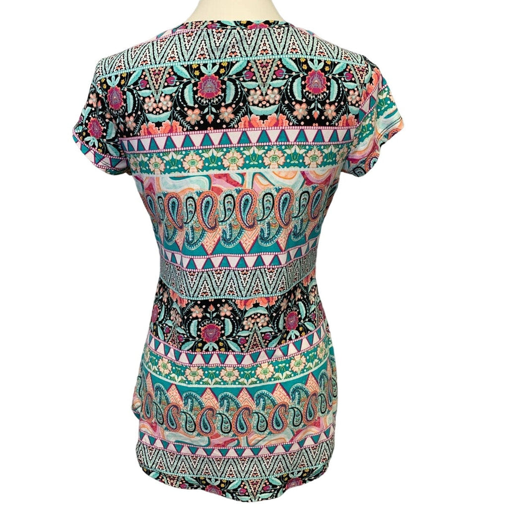 Joe Boxer Ladies Medium Super Soft Boho Floral Print Polyester Blend Long Tee