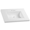 Open Box Glacier Bay 31 in. W x 22 in. D Cultured Marble White Rectangular Single Sink Vanity Top in White