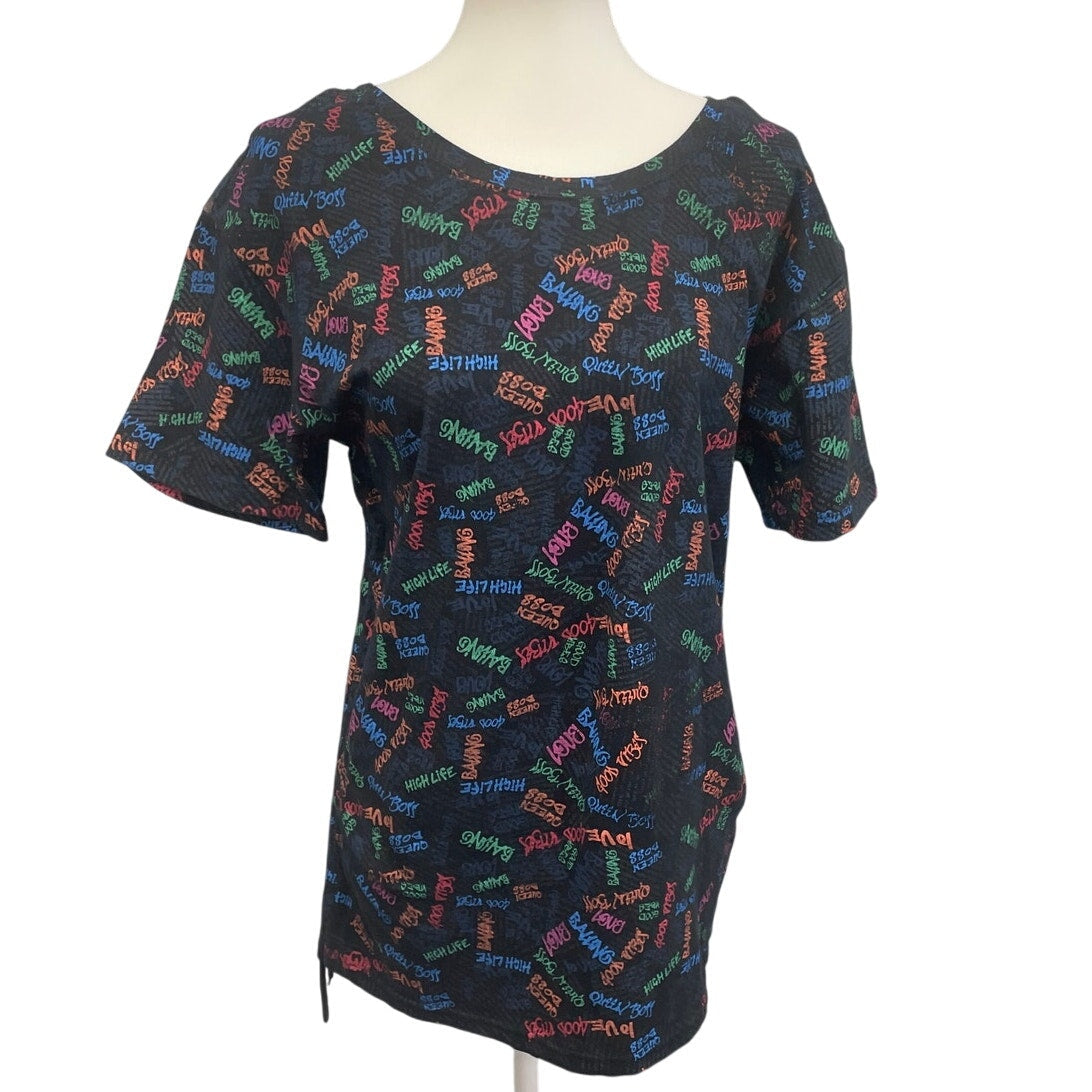 Love Love Love Womens 3X Short Sleeve Adjustable Side Sinch Tee Shirt