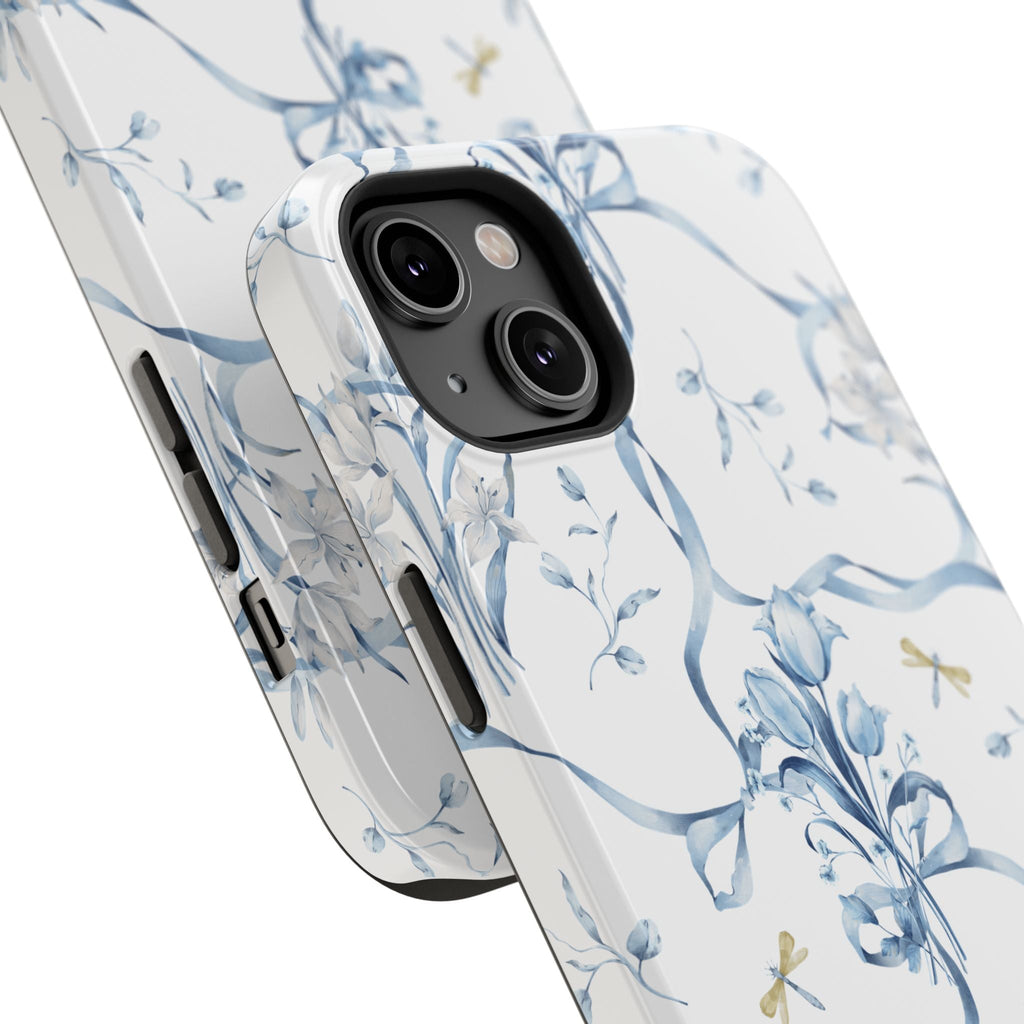 Customizable: Blue Floral-Inspired Phone Case