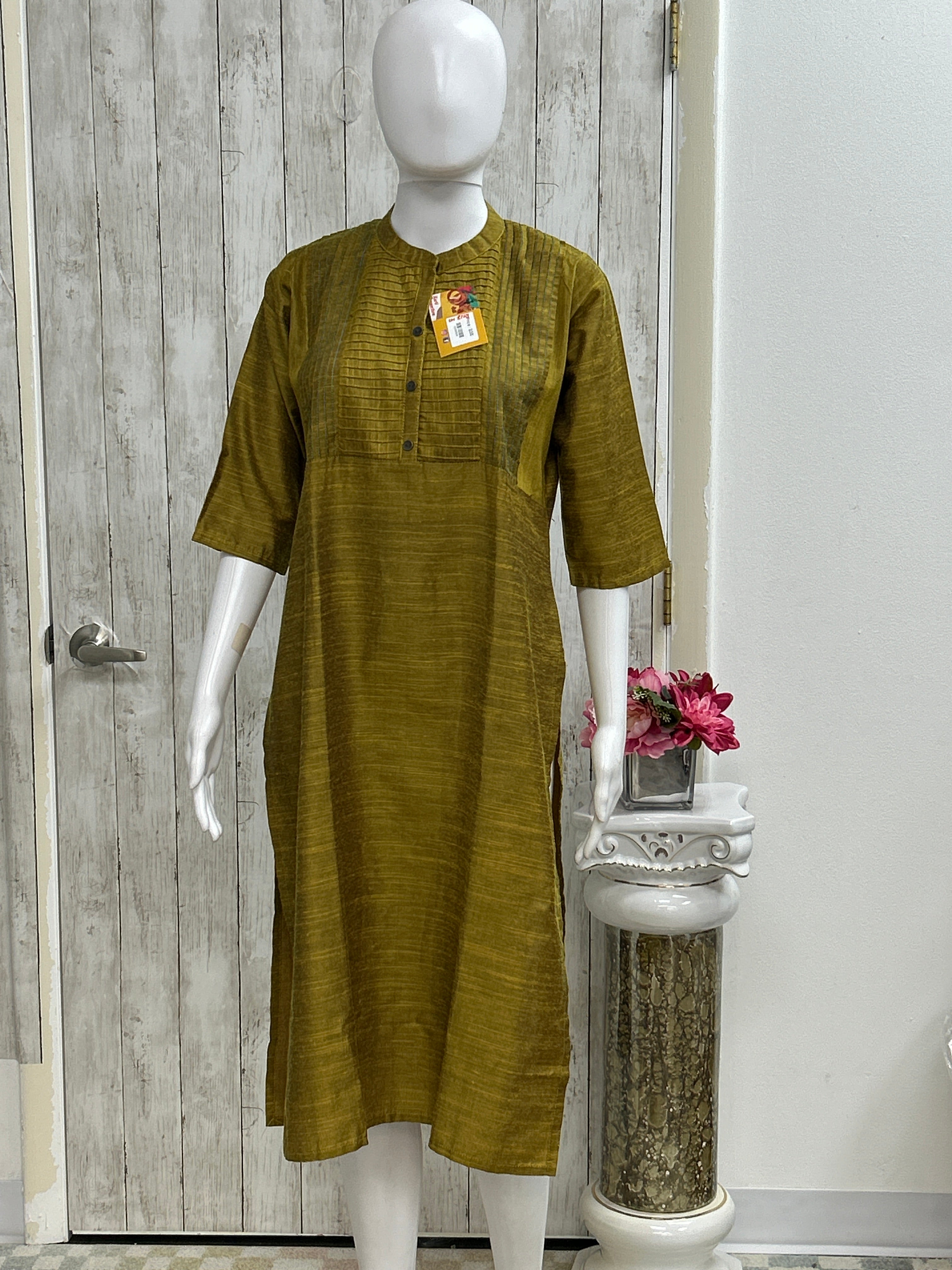 Raw silk kurti