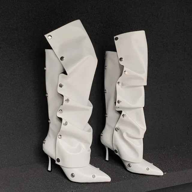 Fashionable Pointed Toe : Knee High Boots