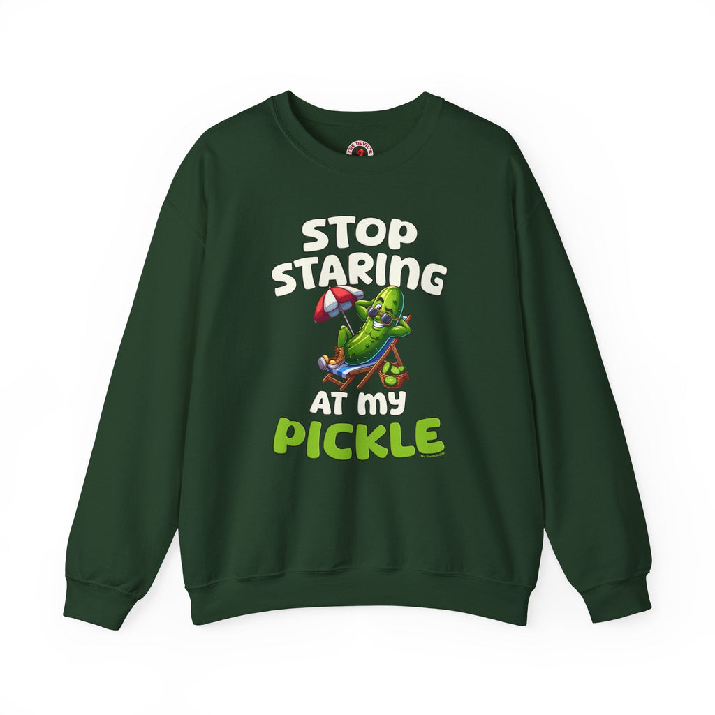 Stop Staring At My Pickle Crewneck Sweatshirt