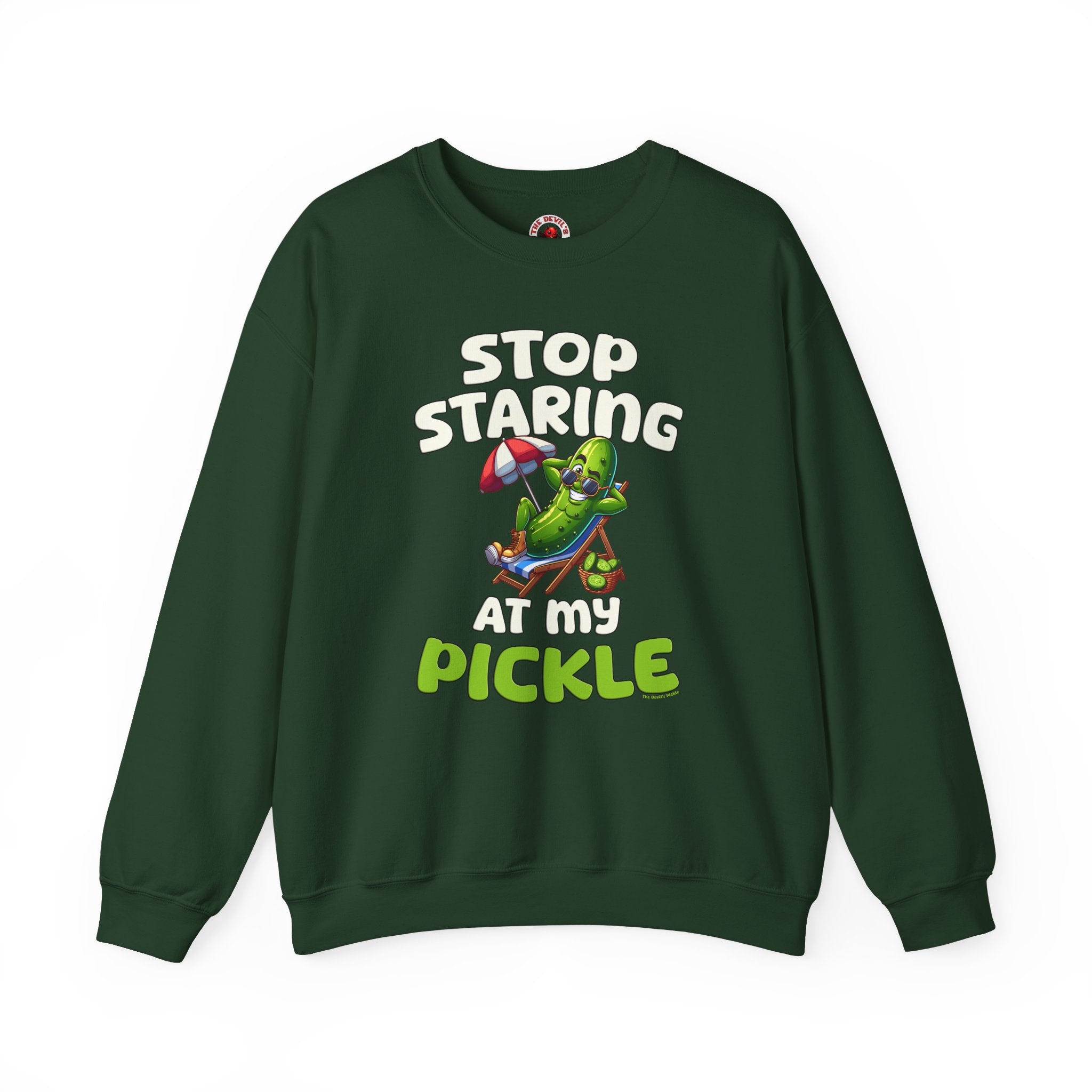 Stop Staring At My Pickle Crewneck Sweatshirt