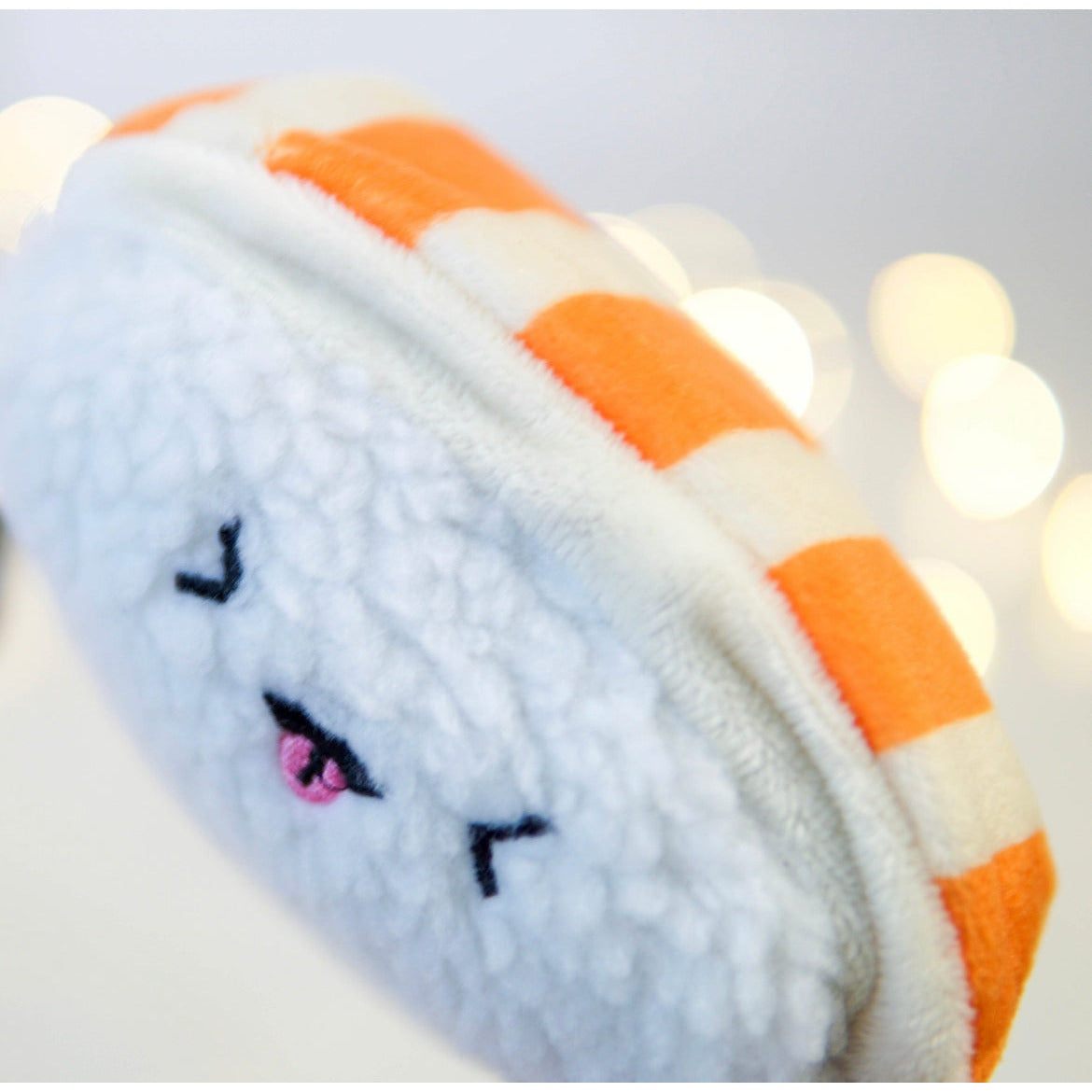 Sushi Plush Keychain 5 Soft Cute Design (Salmon)