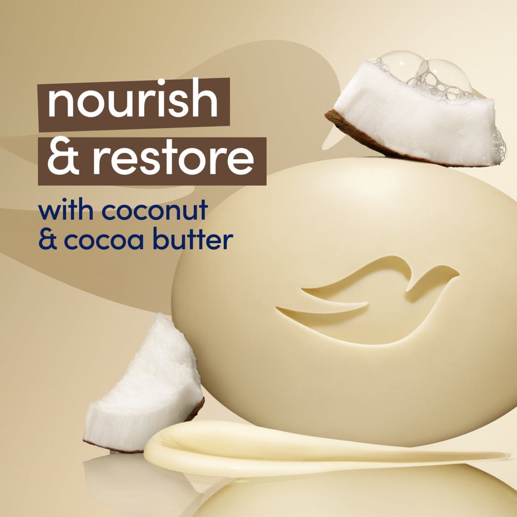Beauty Bar Women'S Bath Soap Restoring Coconut & Cocoa Butter, 3.75 Oz 8 Bars