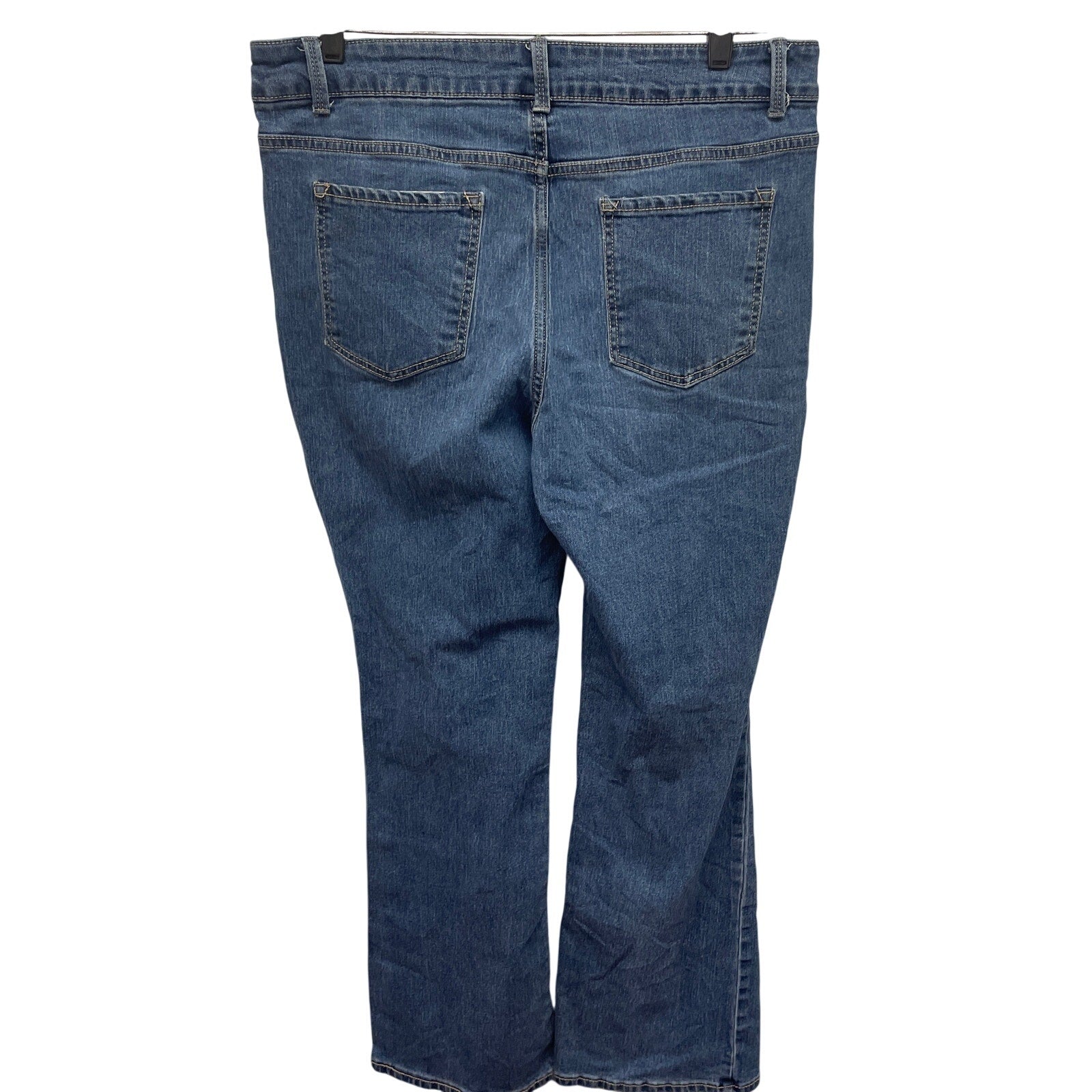 No Boundaries Juniors Size 17 Stretch Cotton Whiskered Denim Blue Jeans