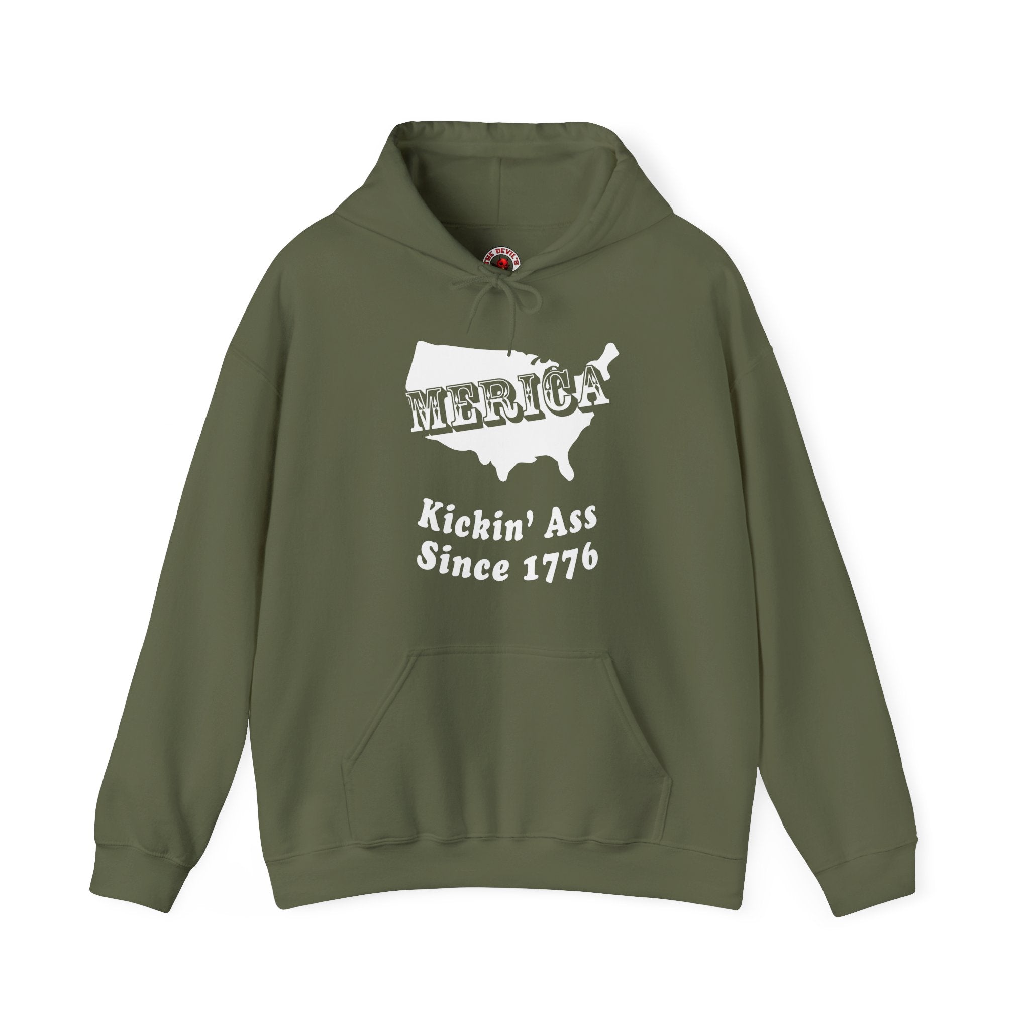 MERICA Kickin' Ass Since 1776 Hooded Sweatshirt