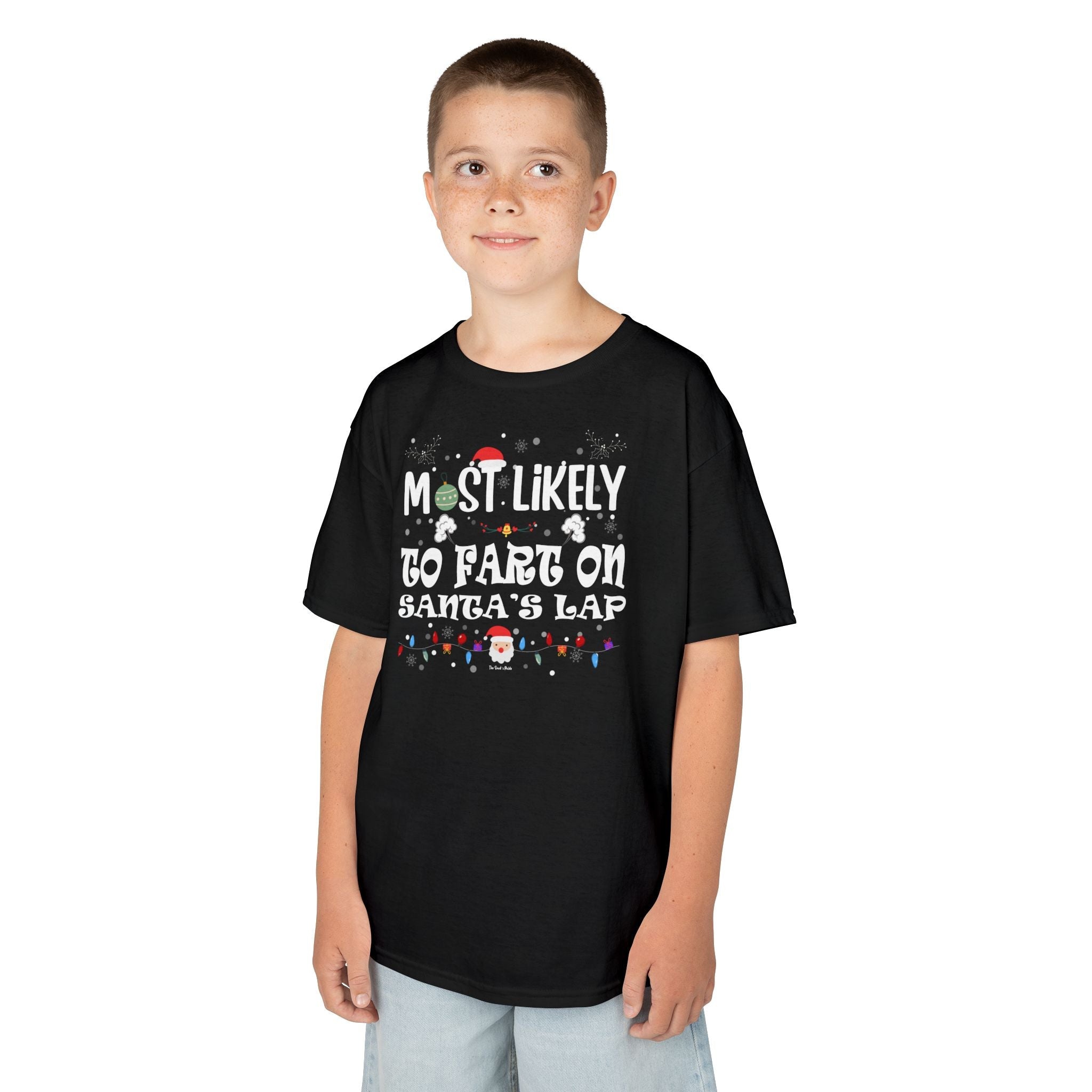 Most Likely To Fart On Santa's Lap Kids Tee