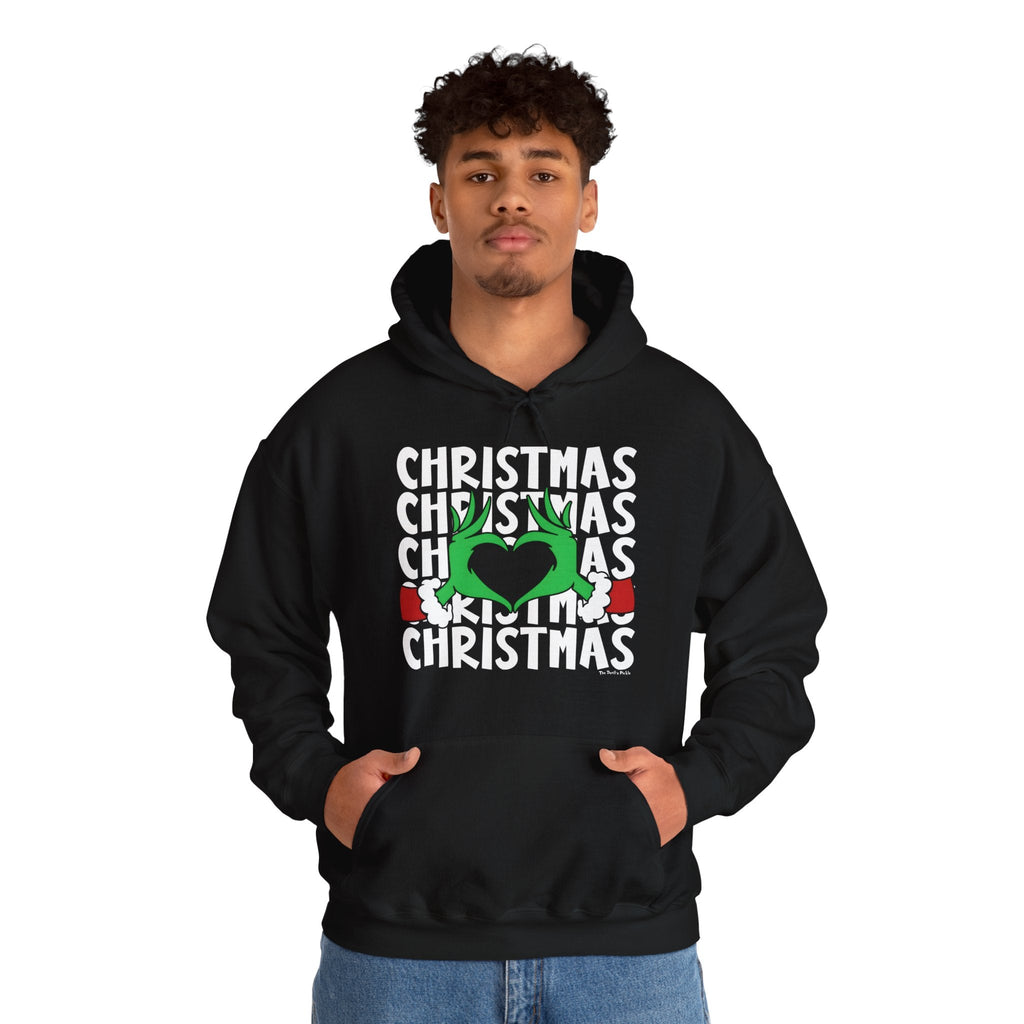 Christmas Heart Hooded Sweatshirt