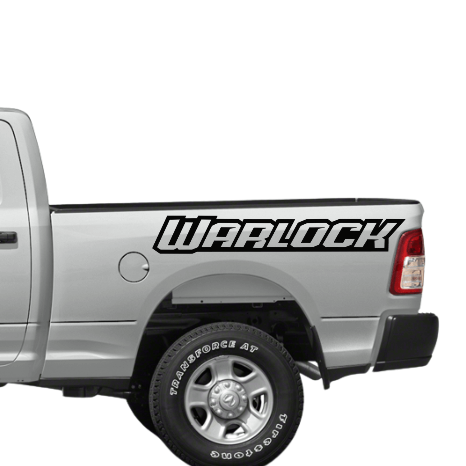 Dodge Warlock Vinyl Decal Truck Sticker – Multiple Sizes 6" to 45" – Durable Weatherproof Graphic for Tailgate or Window