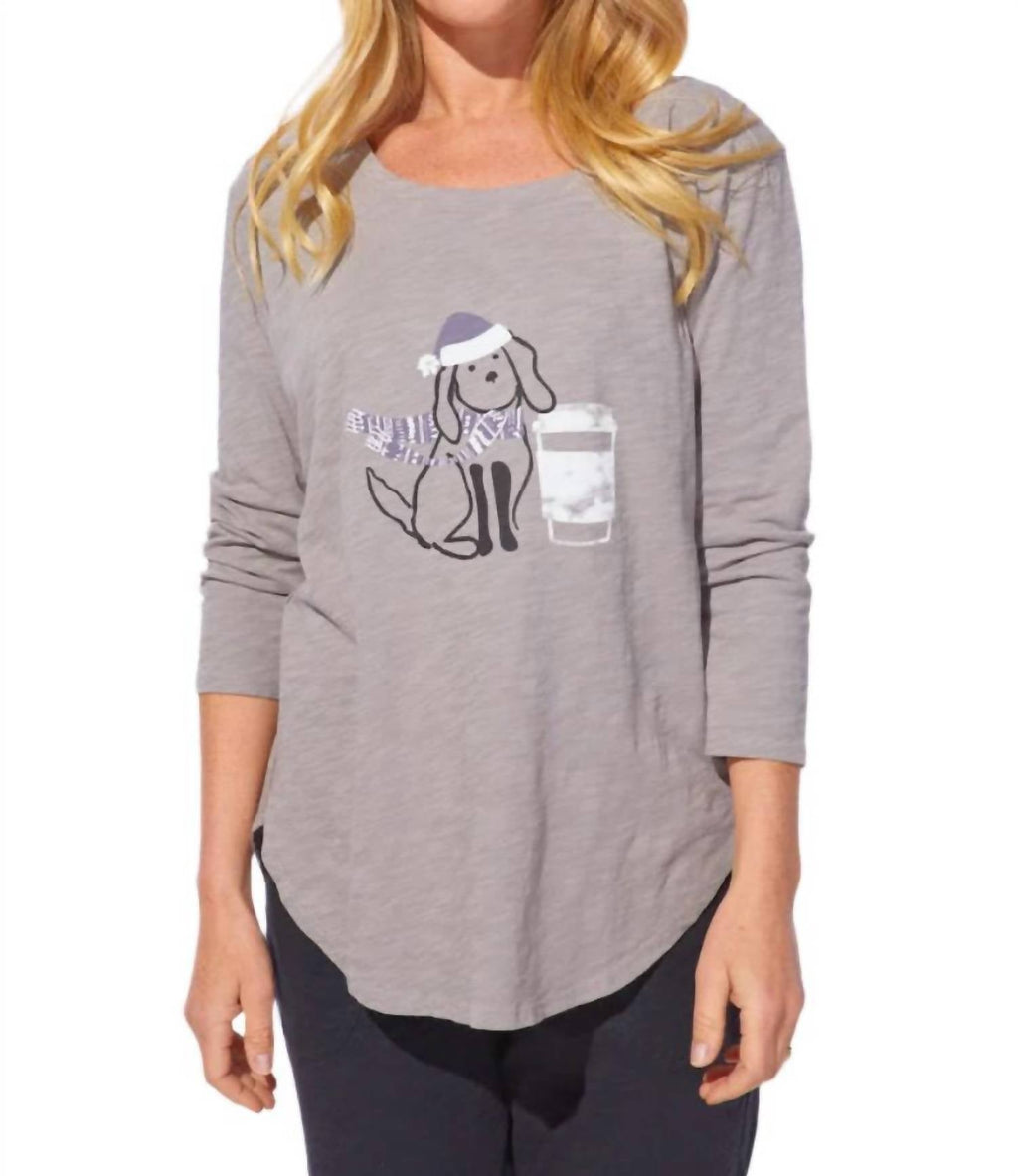 Latte Puppy Boxy Tee