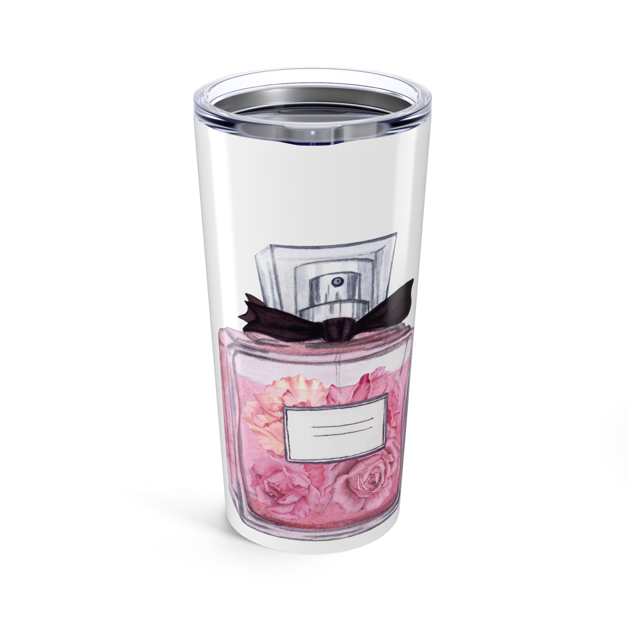 Customizable: Floral Perfume Tumbler 20oz | Elegant Drinkware Gift | Perfect for Birthdays, Weddings, Anniversaries, Floral Lovers, Home Decor
